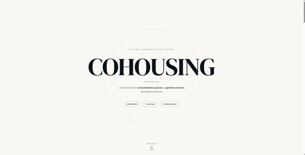Portada de la infografía interactiva del cohousing
